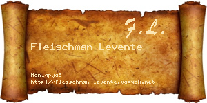 Fleischman Levente névjegykártya